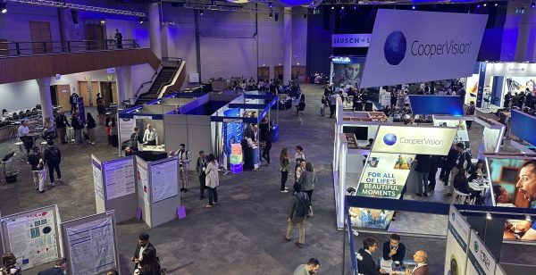 An image of the BCLA conference, where they are talking about myopia